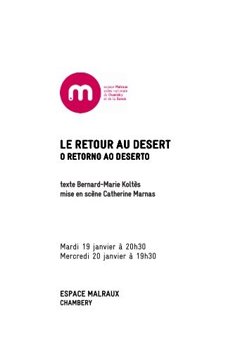 le retouraudesert.pdf - Espace Malraux