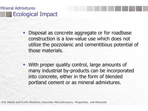 Mineral Admixtures - Civil and Environmental Engineering