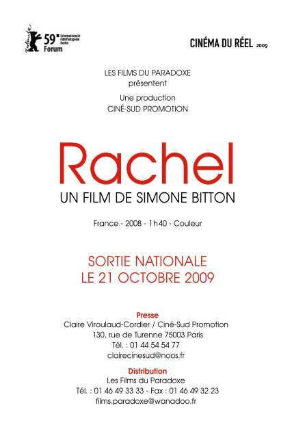 Rachel - Les Films du Paradoxe