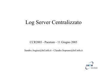 Log Server Centralizzato - Infn