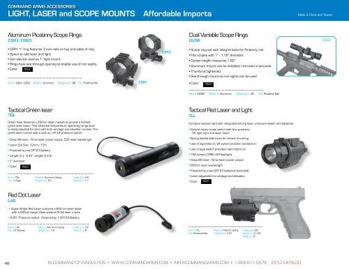 command arms accessories catalog - Public Safety Equipment ...