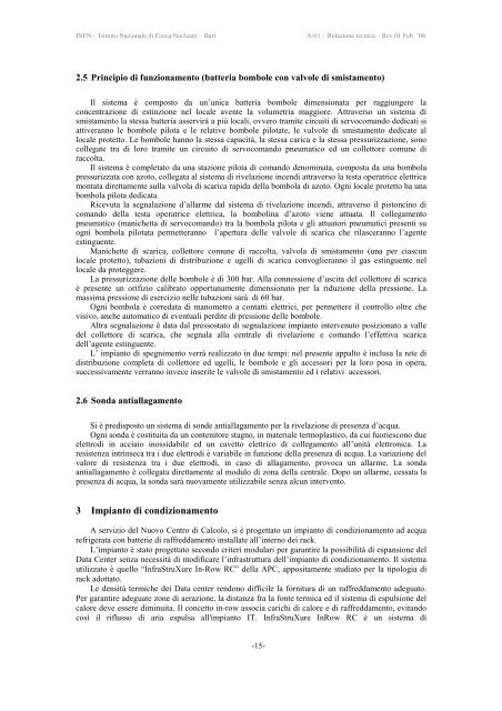 Relazione generale e quadro economico (rev. 01.02.08) - Infn