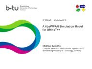A 6LoWPAN Simulation Model for OMNeT++ - International ...