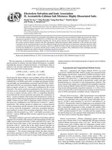 Electrolyte Solvation and Ionic Association II. Acetonitrile-Lithium ...