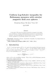 Uniform Log-Sobolev inequality for Boltzmann measures with ...