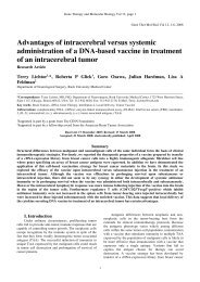 Advantages of intracerebral versus systemic administration of a DNA ...