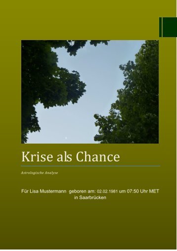 Krise als Chance