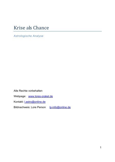 Krise als Chance