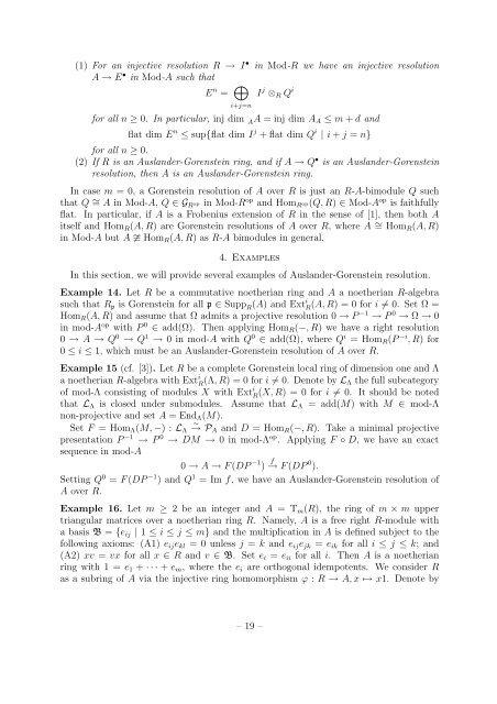 AUSLANDER-GORENSTEIN RESOLUTION 1. Introduction 1.1 ...