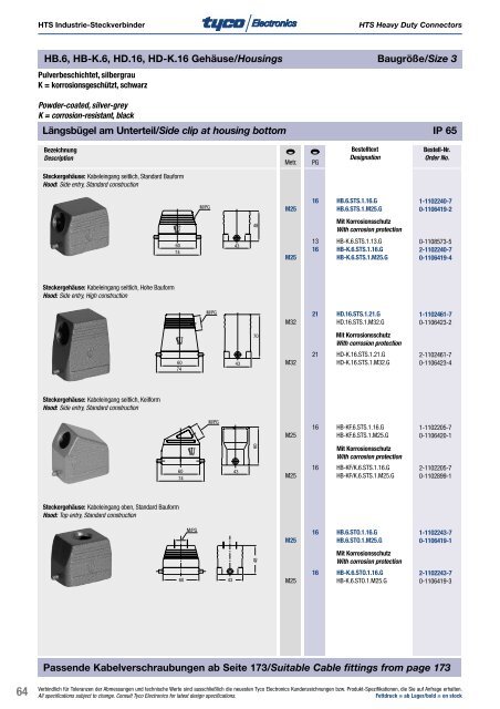 Industrie-Steckverbinder Heavy Duty Connectors