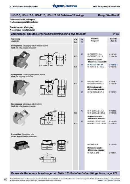 Industrie-Steckverbinder Heavy Duty Connectors