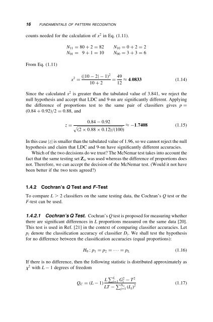 Combining Pattern Classifiers