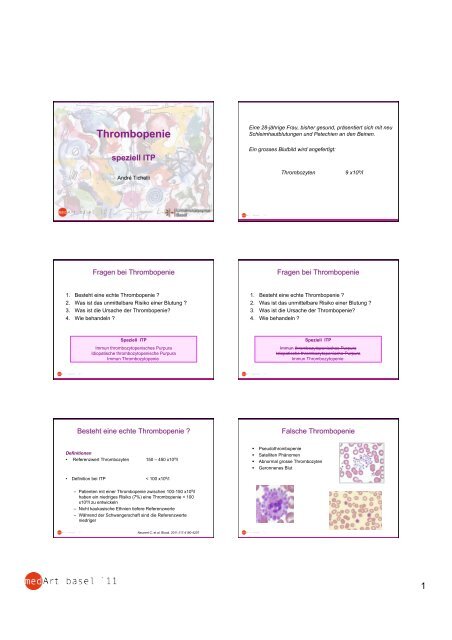 Thrombozytopenie Prof A Tichelli Pdf