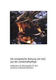 Die energetische Nutzung von Holz aus der Landschaftspflege