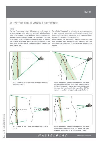 WHEN TRUE FOCUS MAKES A DIFFERENCE - Hasselblad