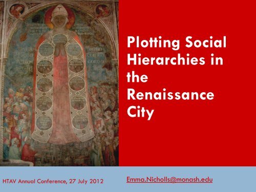Plotting Social Hierarchies in the Renaissance - HTAV