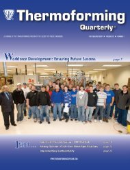 First Quarter - SPE Thermoforming Division