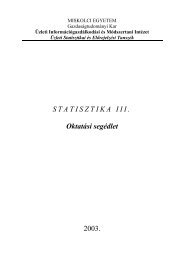 Statisztika III. â MintavÃ©teles eljÃ¡rÃ¡sok