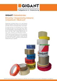 GIGANT Klebebänder - Gigant Verpackungstechnik GmbH