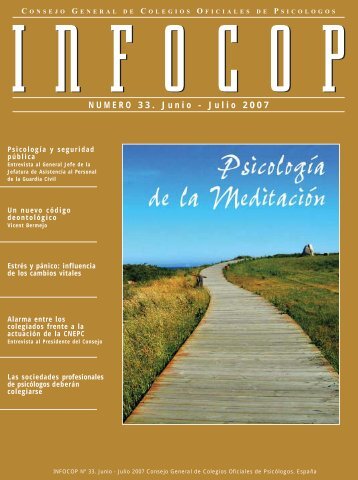 NUMERO 33. Junio - Julio 2007 - Consejo General de Colegios ...