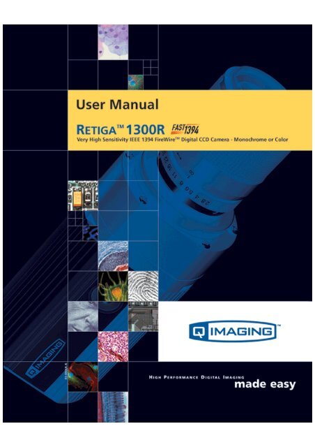 Retiga 1300R Fast 1394 User's Manual - QImaging