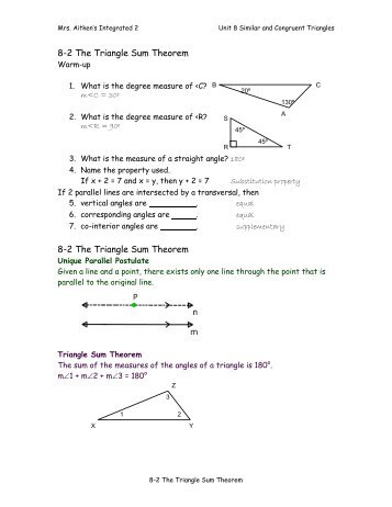 8-2 The Triangle Sum Theorem notes