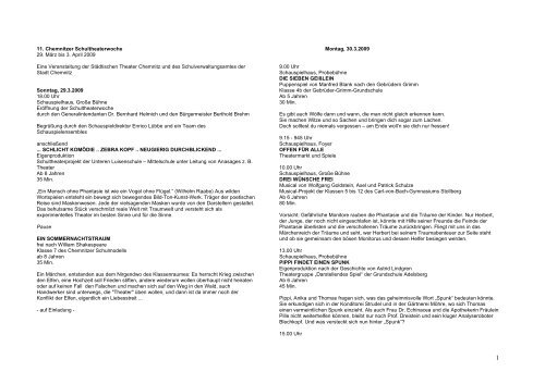 Progamm der 11. Chemnitzer Schultheaterwoche (36 kB)