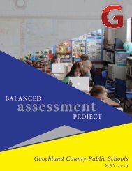 Balanced Assessment Project - Goochland County Public Schools