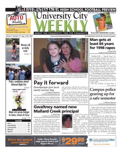 Pay it forward - Carolina Weekly Newspapers