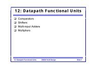 12: Datapath Functional Units