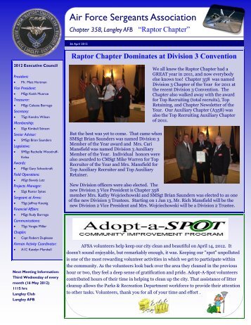 AFSA Chapter 358 Newsletter 27 Apr 2012 - Air Force Sergeant's ...