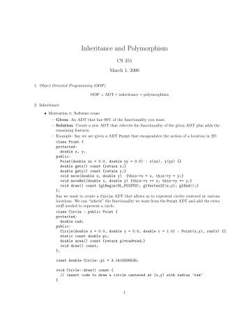 [PDF] Encapsulation + Inheritance + Polymorphism