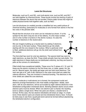 Lewis Dot Structures Molecules, such as Cl2 and SO2, and multi ...