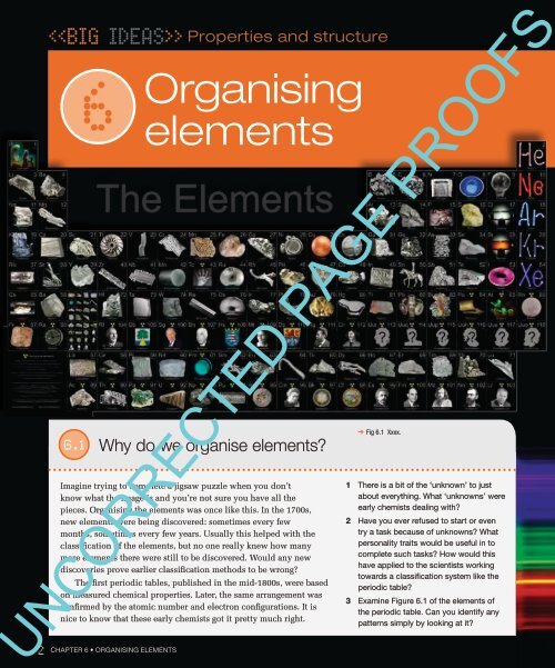 2 Chapter 6 â¢ organising elements Organising elements