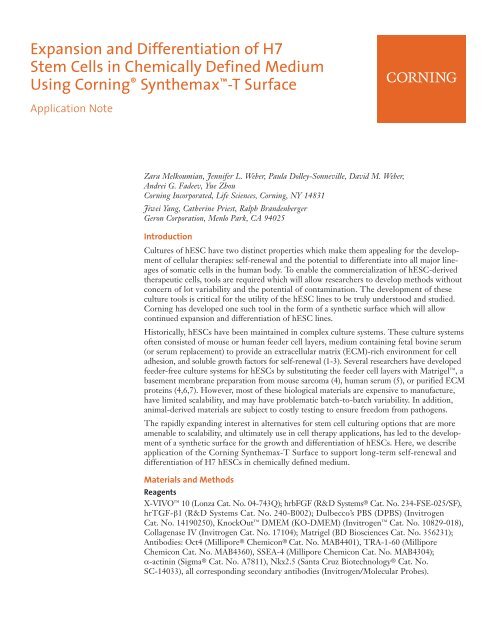 Expansion and Differentiation of H7 Stem Cells in Chemically ...