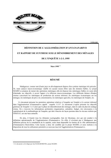 pdf 90 ko - Institut national de la statistique malgache (INSTAT)