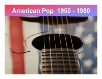 American Pop 1950 - 1980 - band4me