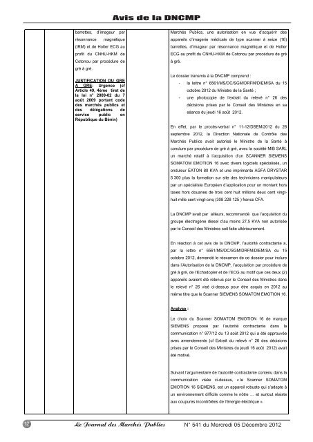 Journal 541_GABARIT.qxd - MinistÃ¨re de l'Ã©conomie et des finances