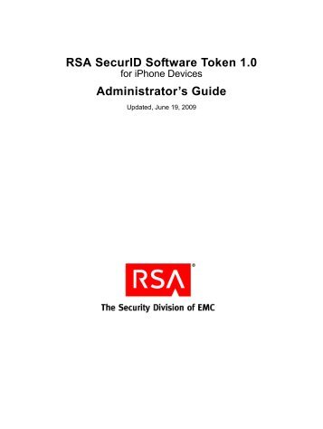 RSA SecurID Software Token 1 - EMC Community Network