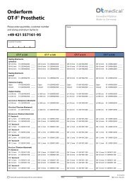 Orderform OT-F1 Prosthetic - OT medical GmbH