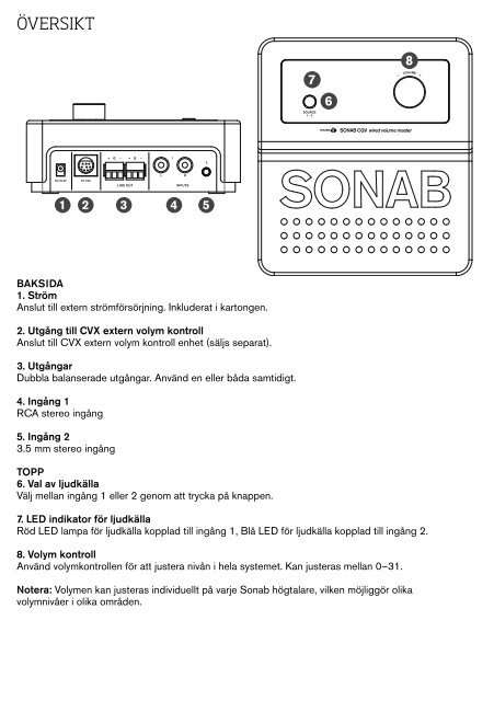 CGV wired volume master - Sonab Audio