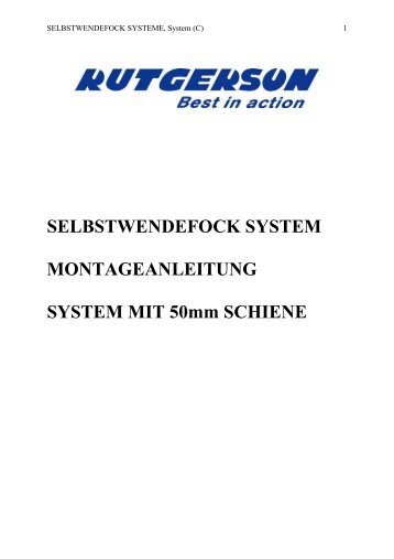 Montageanleitung für Selbstwendefock-System, Typ C