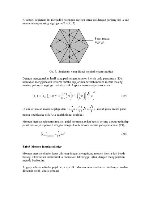 Momen Inersia Tanpa Kalkulus (Pdf) - Yohanes Surya.com