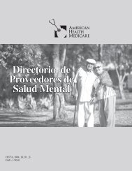 Directorio de Proveedores de Salud Mental - AHM