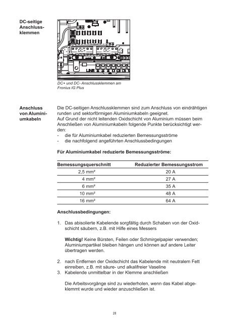 Solarmodul-StrÃ¤nge am Fronius IG Plus an - SEG Solar Energy GmbH