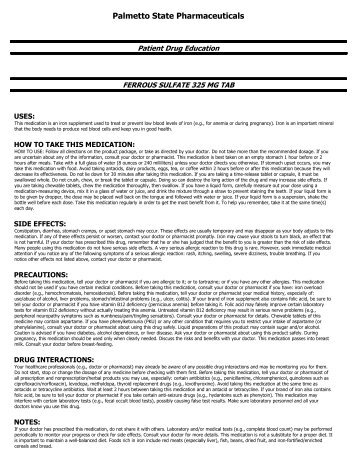 FERROUS SULFATE 325 MG TAB.pdf - PrimaryRx