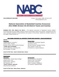 NABC Division III All-District Basketball Teams - Calvin College