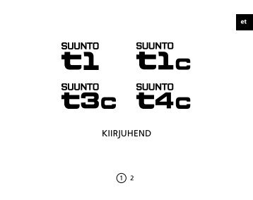 Suunto t1c, t3c, t4c kiirjuhend - koduleht.net engine