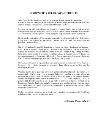 HOMENAJE A JULIO OSCAR TRELLES - academia nacional de ...