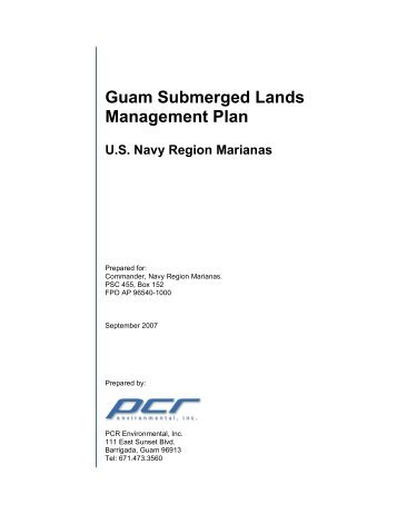Guam Submerged Lands Management Plan